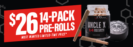 Uncle-X-26-Dollar-14Pk-Pre-Rolls-Mobile-Banner