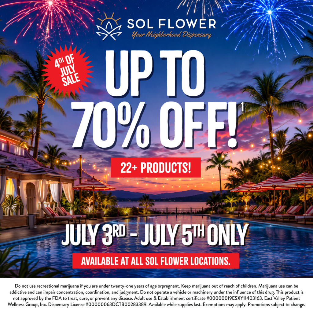 Up to 70% off 22+ products 4th of July weekend at Sol Flower