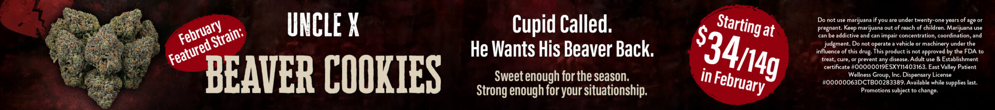 Uncle X Beaver Cookies Flower at Sol Flower Cannabis Dispensaries