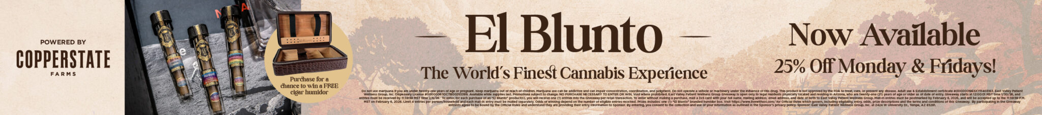 El Blunto Post Launch Desktop Banner