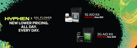Hyphen 1G AIO Vape Kit $25 | Hyphen 2G AIO Vape Kit $35 at Sol Flower