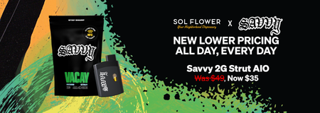 Savvy 2G Strut AIO Vapes $35 at Sol Flower